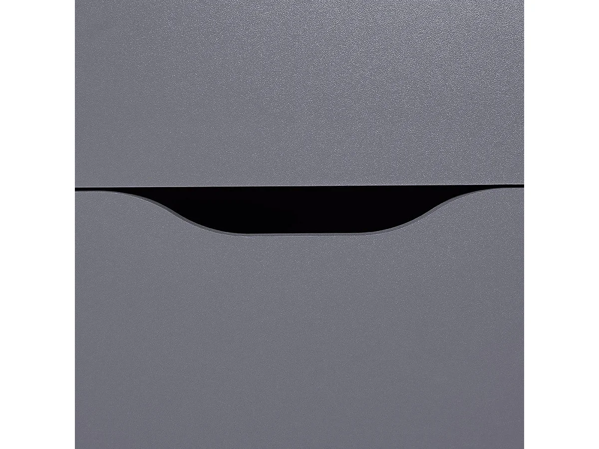 JENNY - Meuble 2 Portes 4 Tiroirs Coloris Anthracite