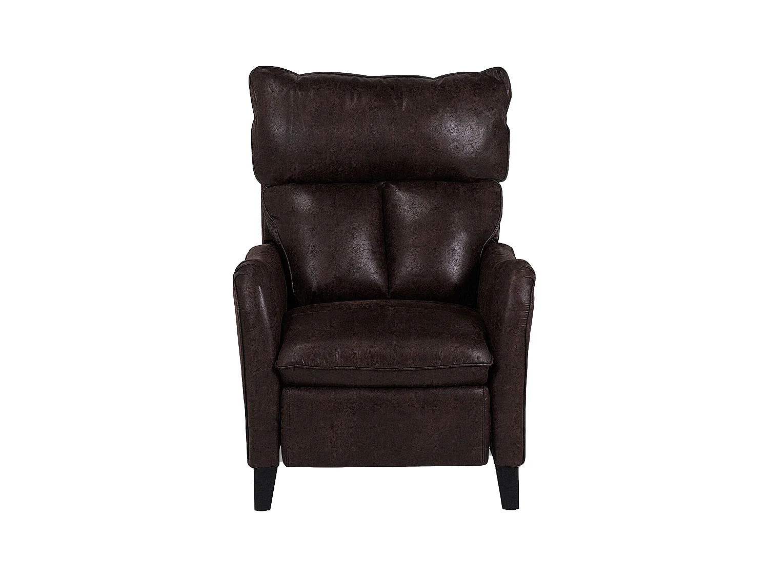 Fauteuil inclinable ROYSTON Repose-pieds inclus Cuir PU Marron foncé