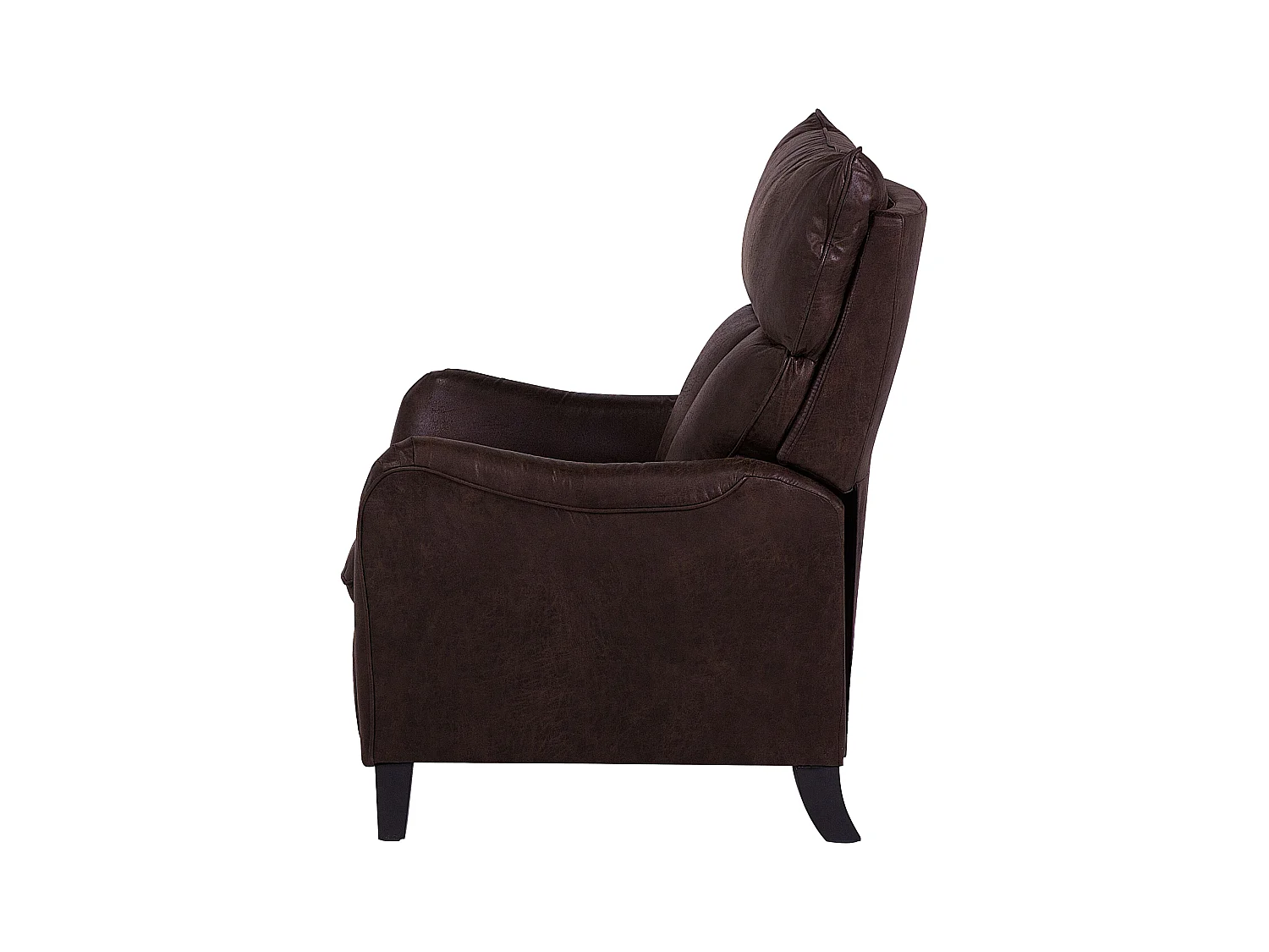 Fauteuil inclinable ROYSTON Repose-pieds inclus Cuir PU Marron foncé