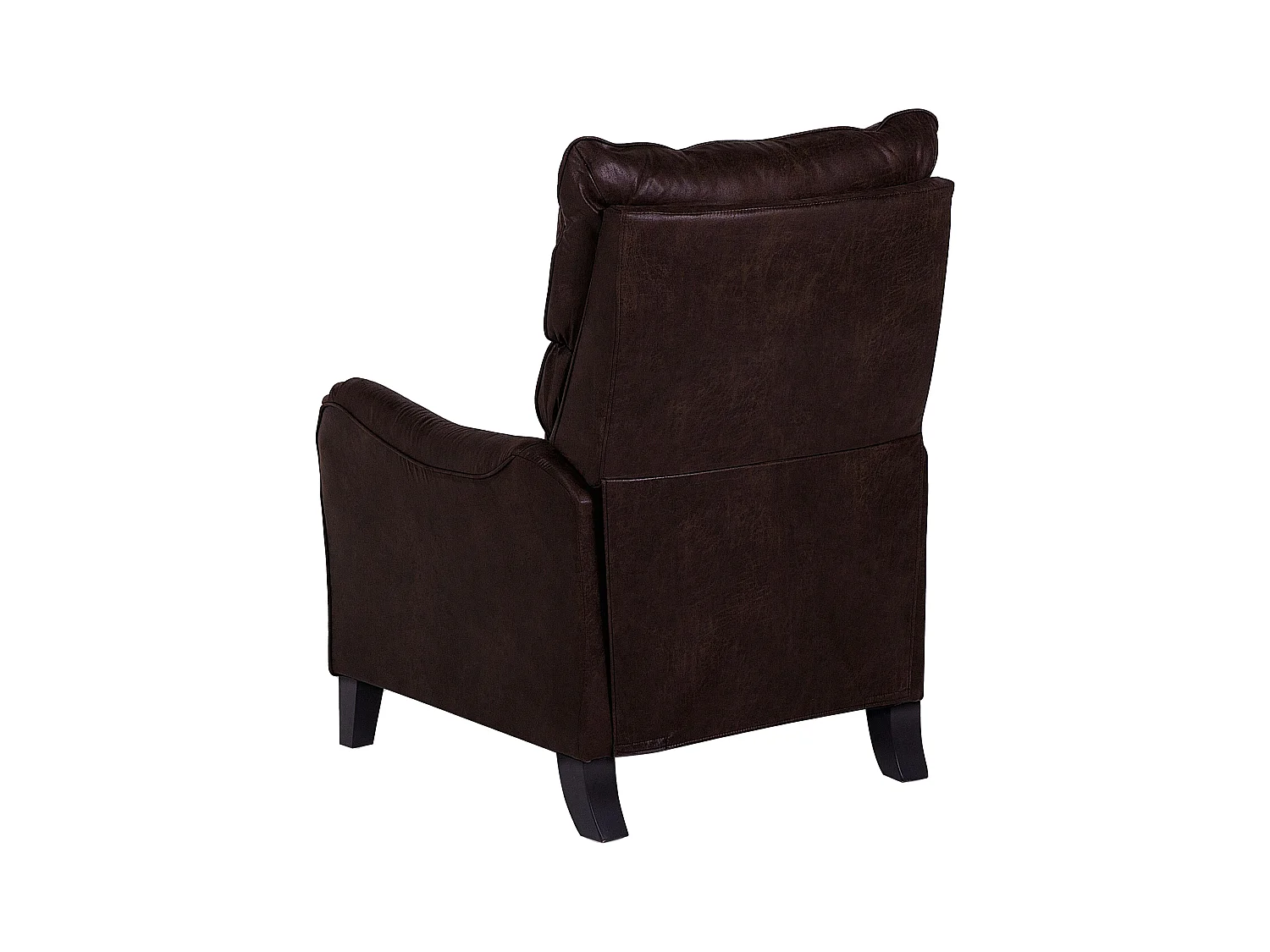 Fauteuil inclinable ROYSTON Repose-pieds inclus Cuir PU Marron foncé
