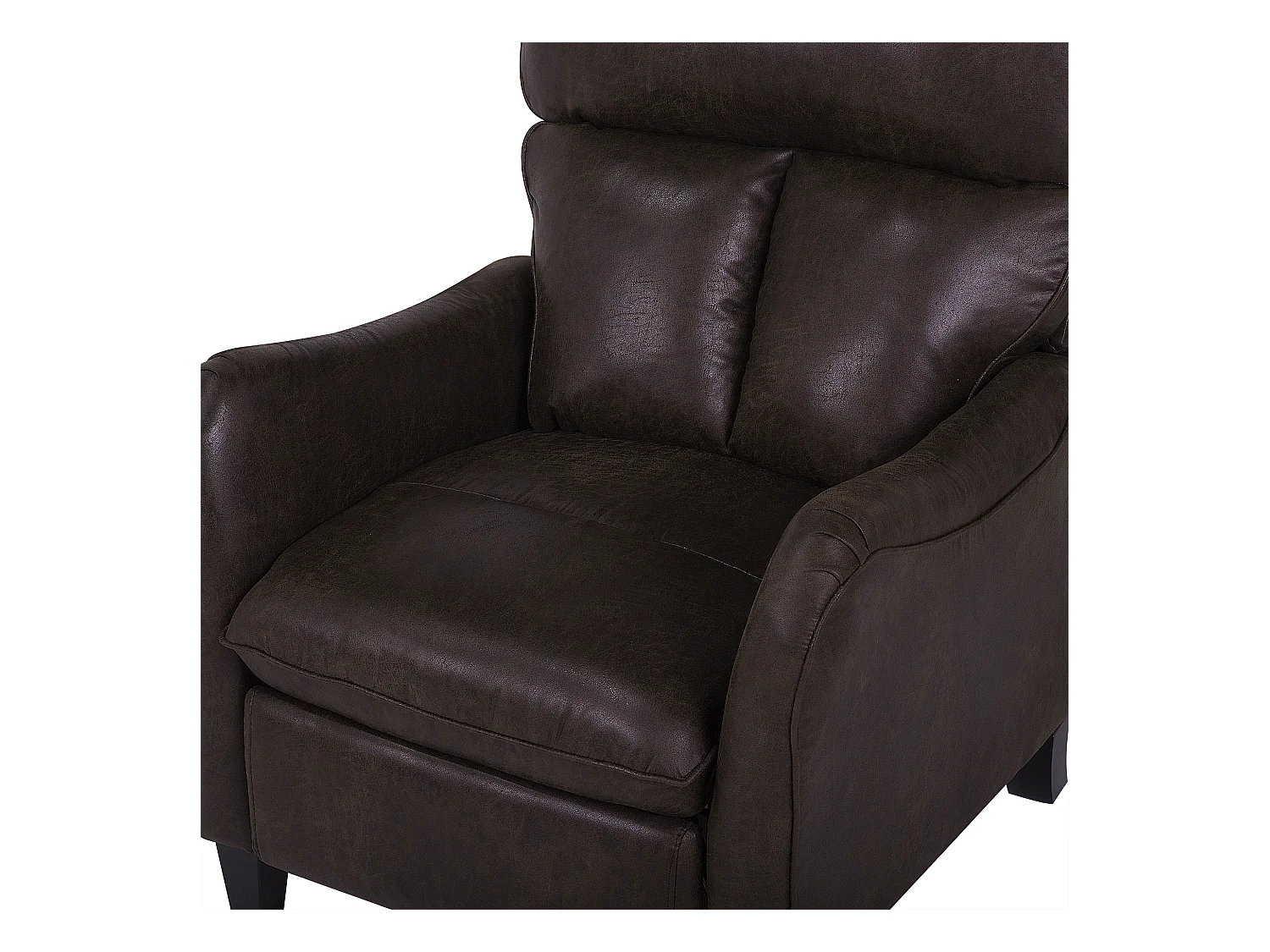 Fauteuil inclinable ROYSTON Repose-pieds inclus Cuir PU Marron foncé