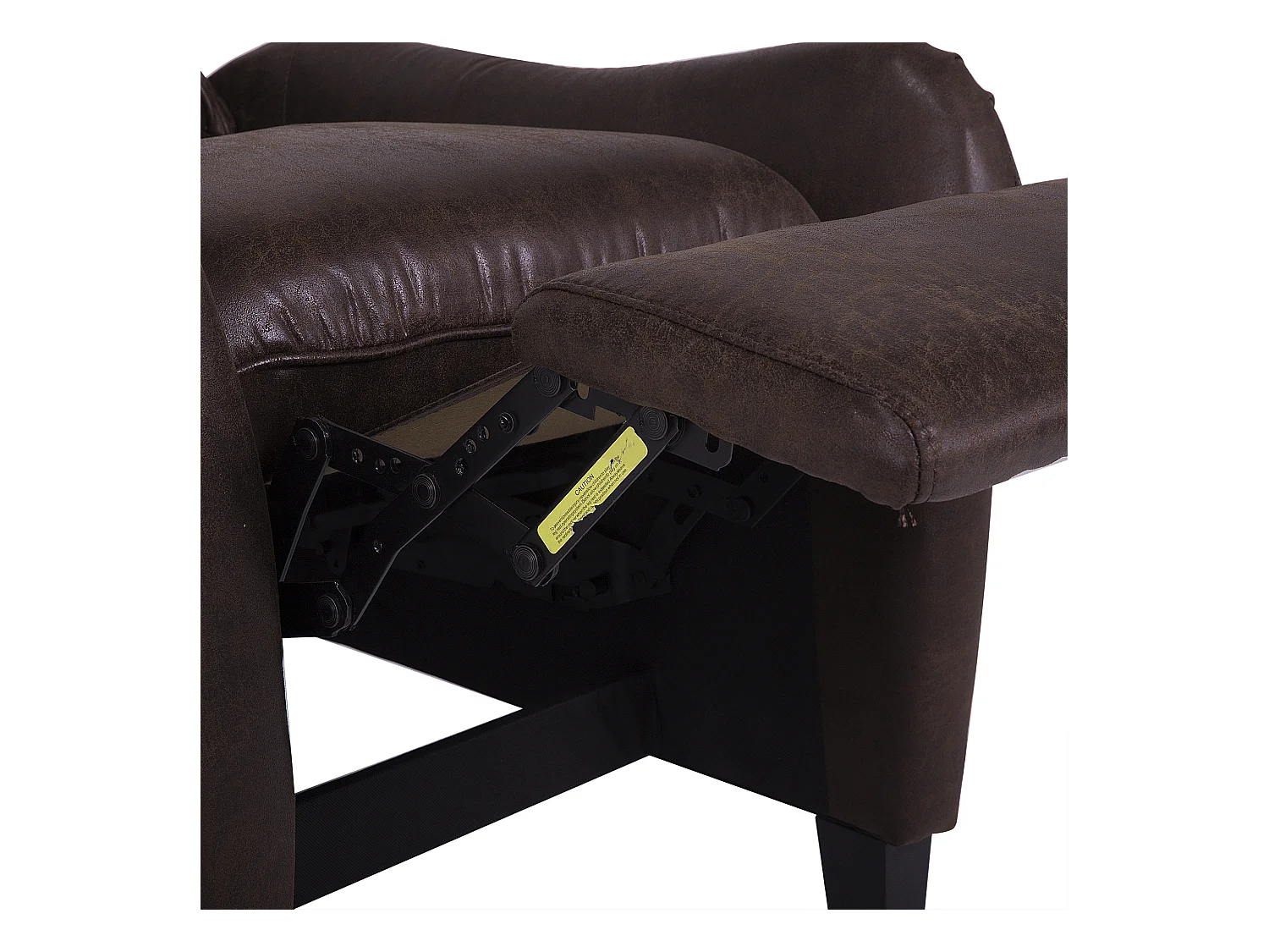 Fauteuil inclinable ROYSTON Repose-pieds inclus Cuir PU Marron foncé