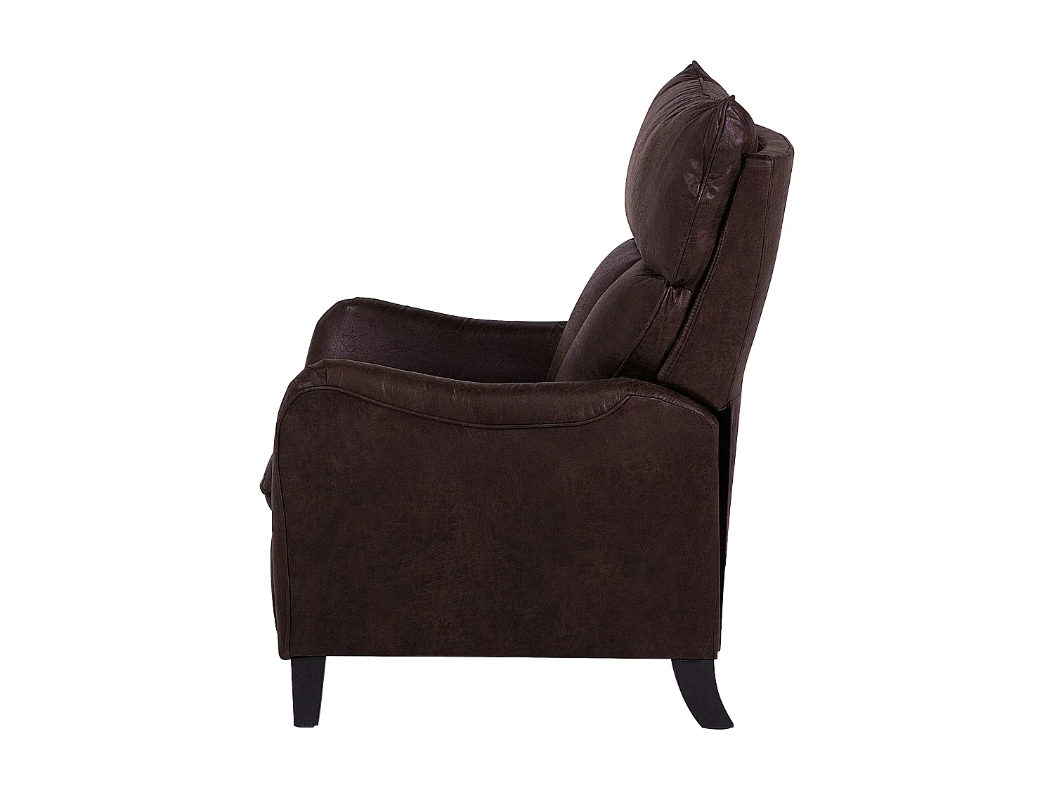 Fauteuil inclinable ROYSTON Repose-pieds inclus Cuir PU Marron foncé