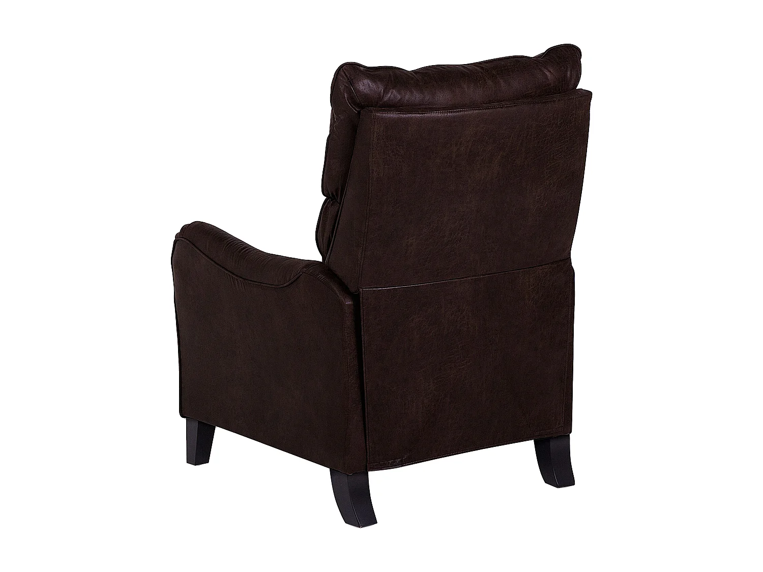 Fauteuil inclinable ROYSTON Repose-pieds inclus Cuir PU Marron foncé