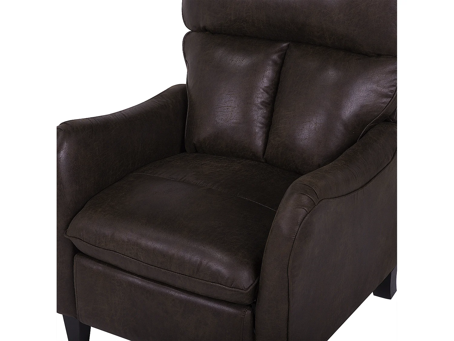 Fauteuil inclinable ROYSTON Repose-pieds inclus Cuir PU Marron foncé
