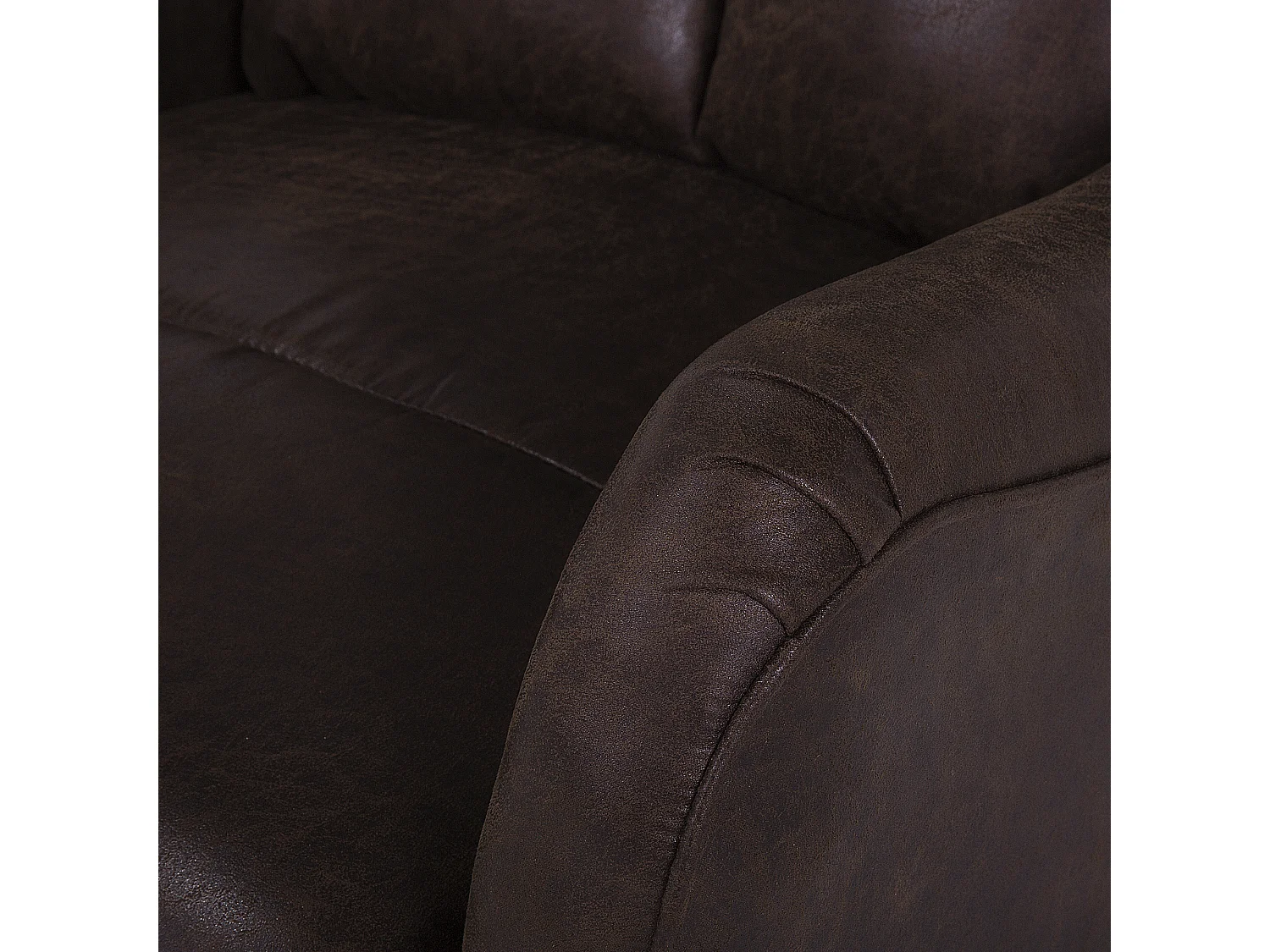 Fauteuil ROYSTON Cuir PU Marron foncé