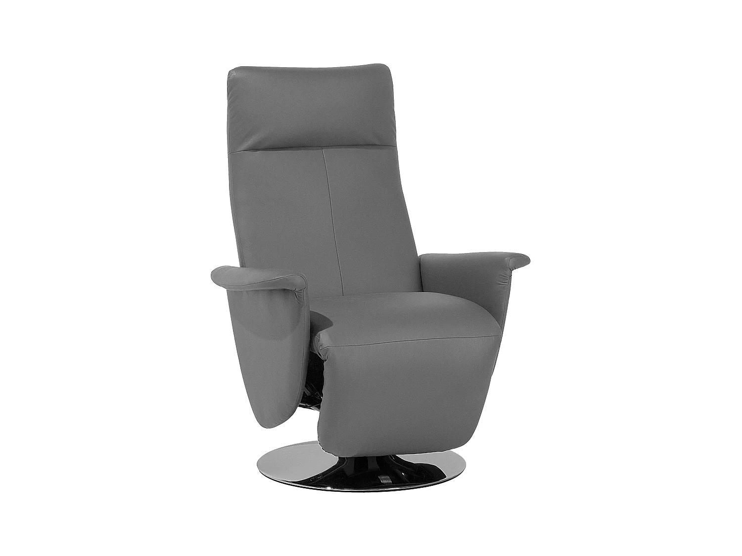 Fauteuil inclinable PRIME Repose-pieds inclus Cuir PU Gris