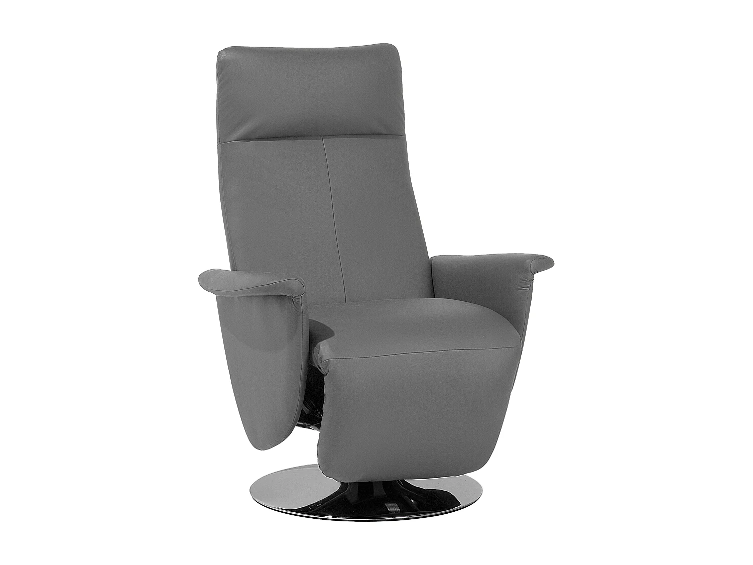 Fauteuil inclinable PRIME Repose-pieds inclus Cuir PU Gris