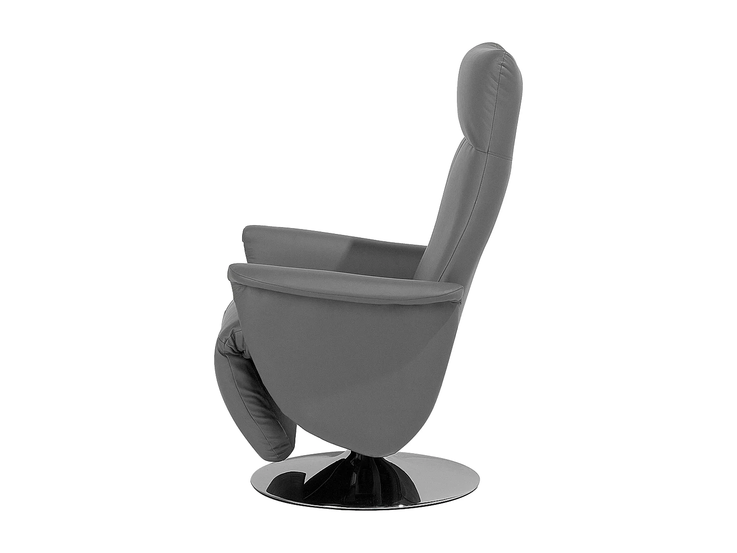 Fauteuil inclinable PRIME Repose-pieds inclus Cuir PU Gris