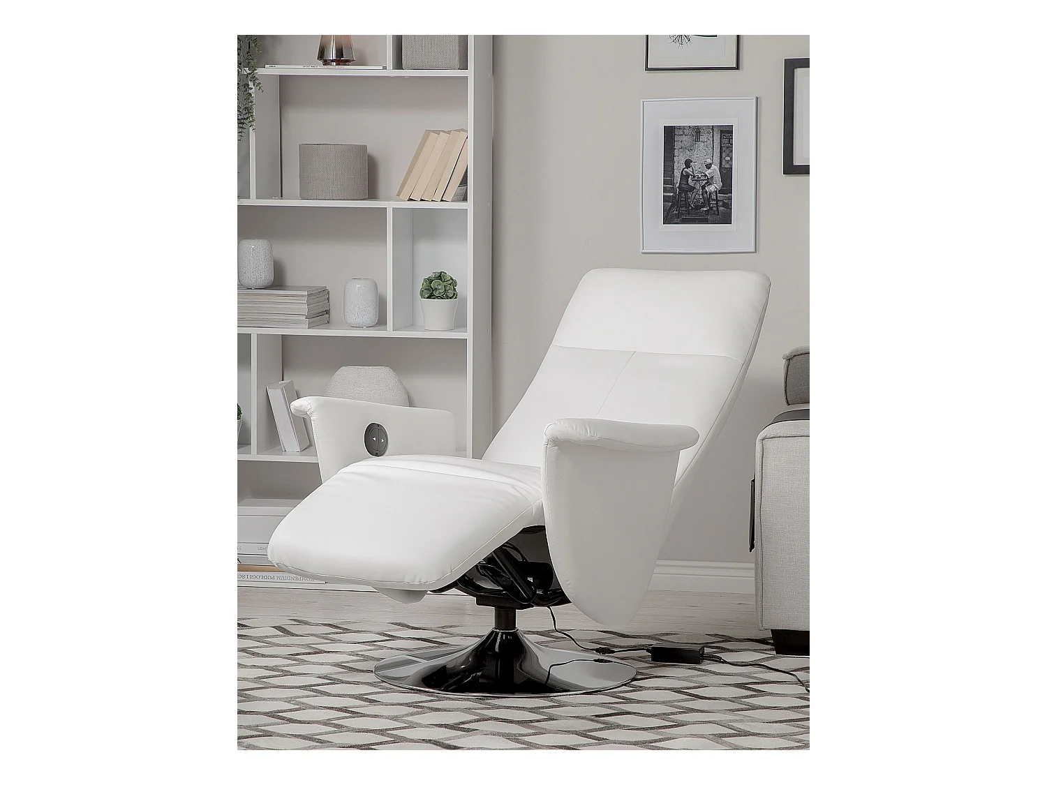 Sillón reclinable PRIME Piel sintética Blanco