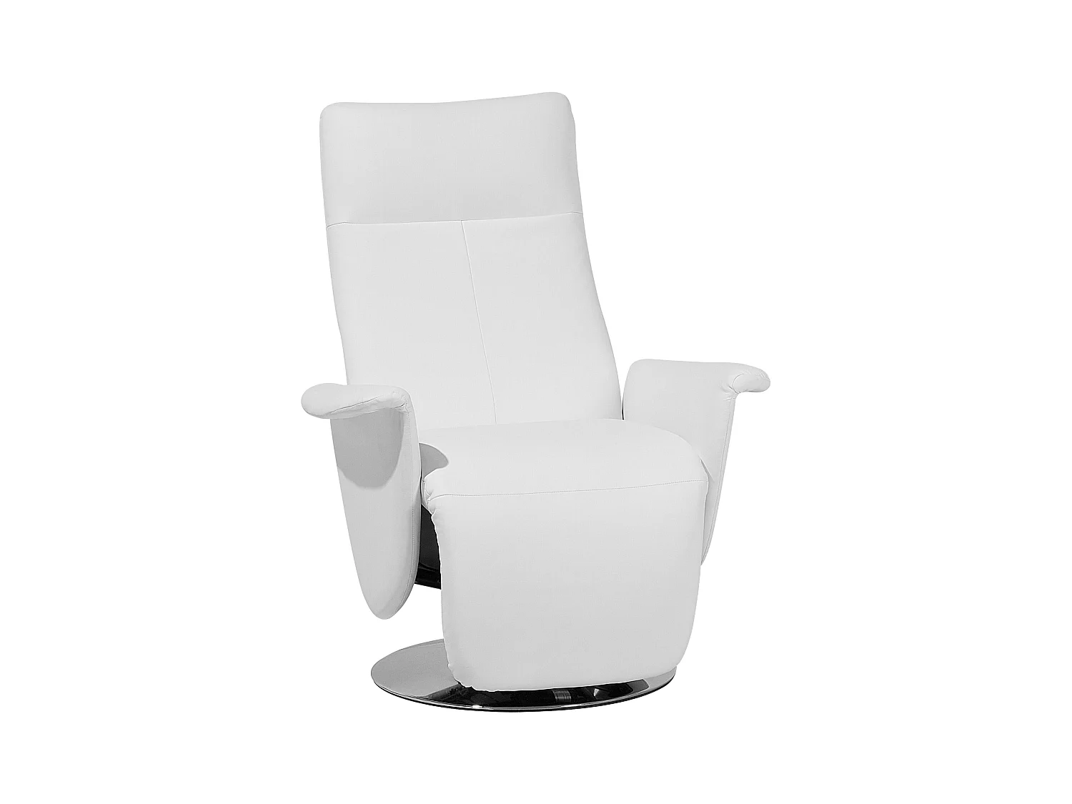 Fauteuil inclinable PRIME Repose-pieds inclus Cuir PU Blanc