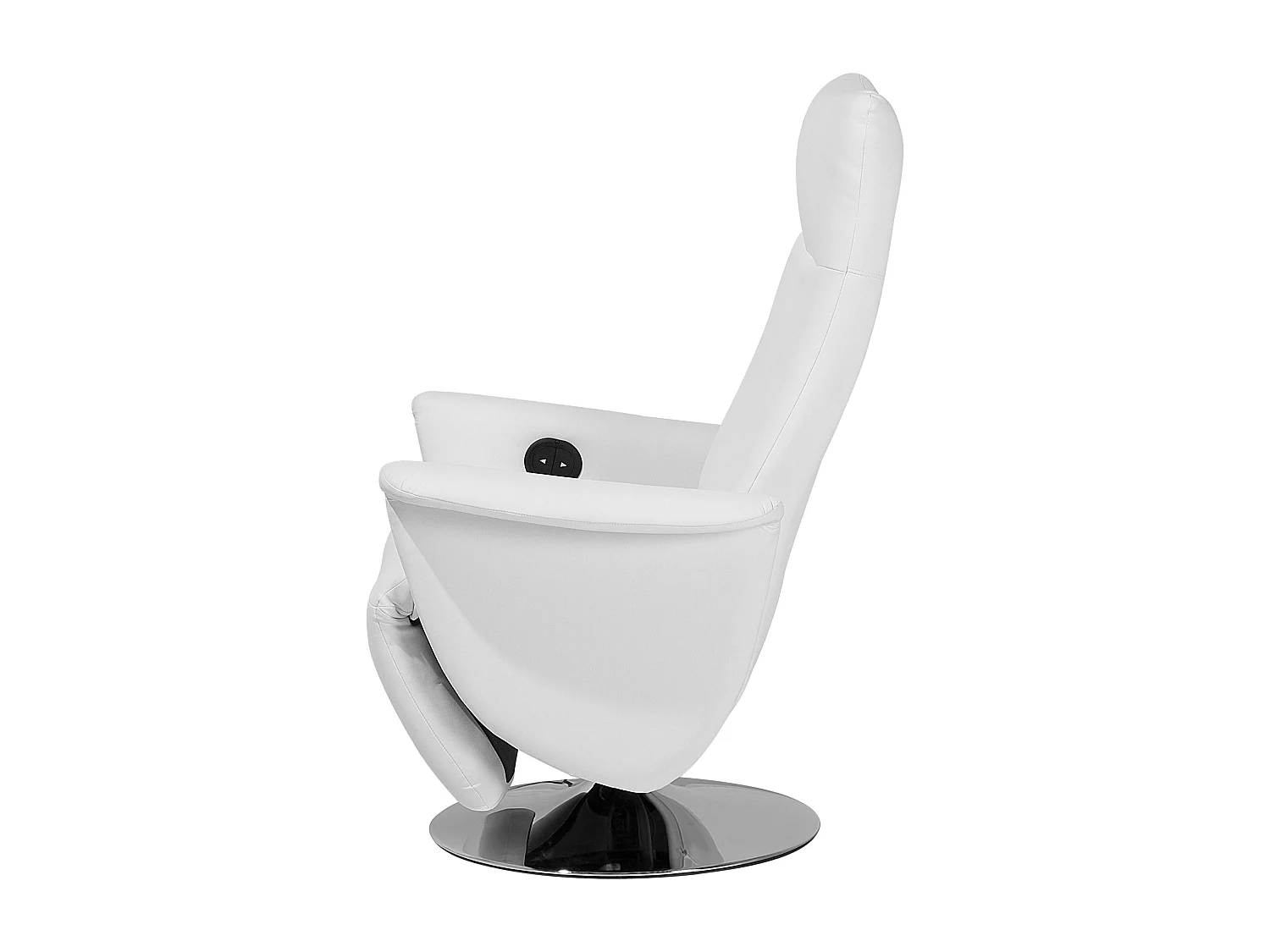 Fauteuil inclinable PRIME Repose-pieds inclus Cuir PU Blanc