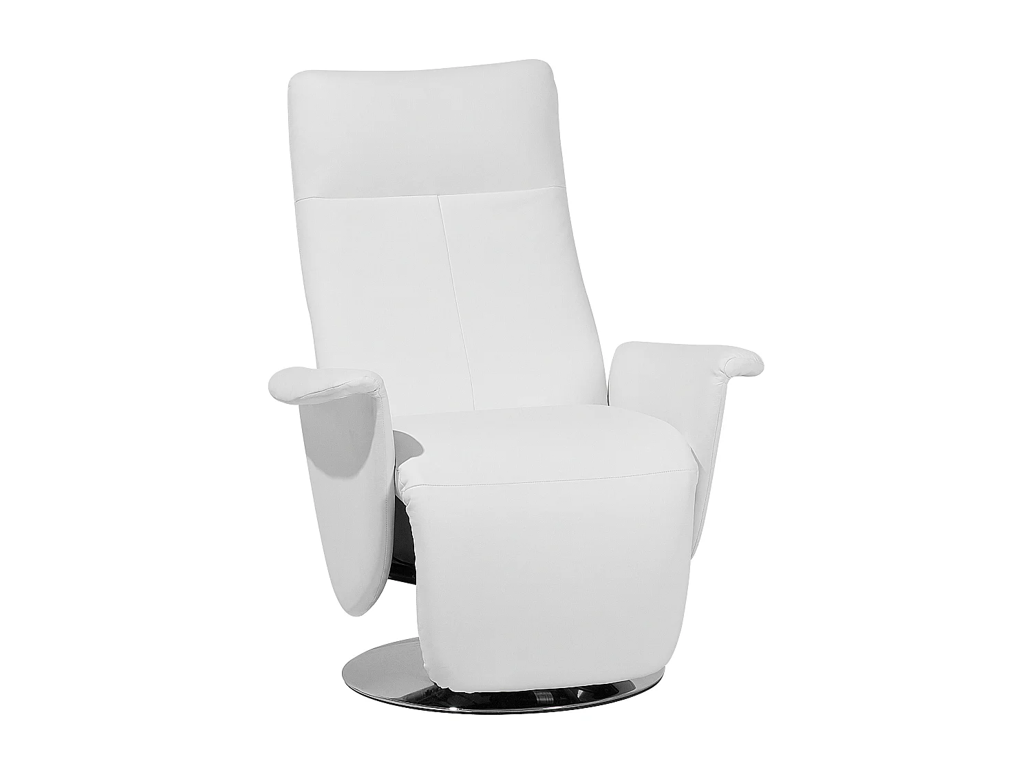 Eleganter Wohnzimmer Sessel Kunstleder weiß elektrisch verstellbar Prime