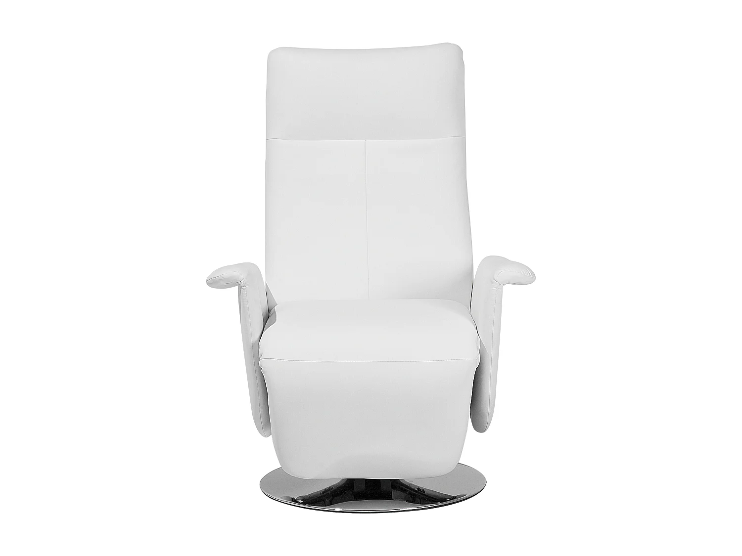 Eleganter Wohnzimmer Sessel Kunstleder weiß elektrisch verstellbar Prime