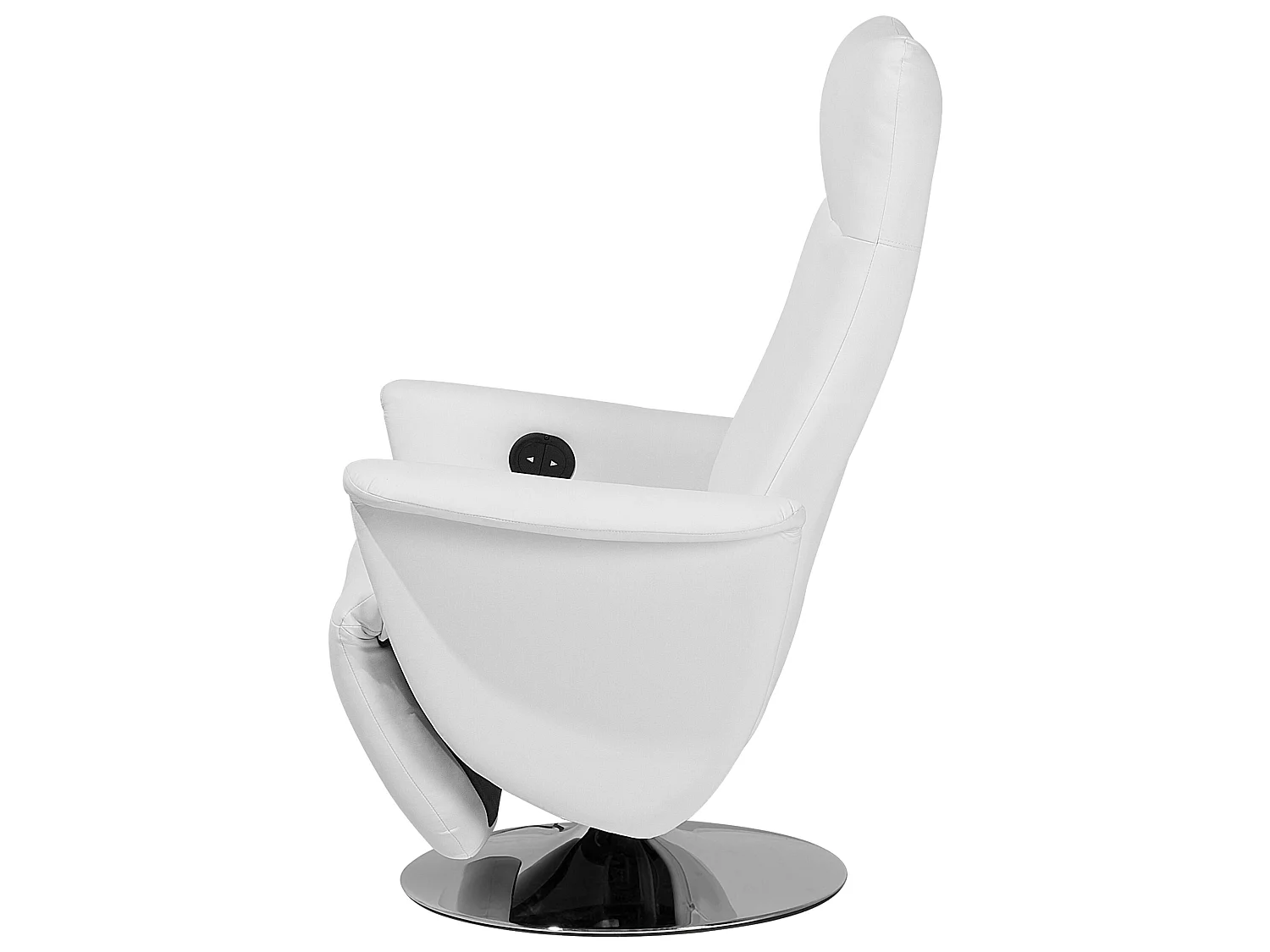 Recliner Chair PRIME with Footrest Faux Leather White