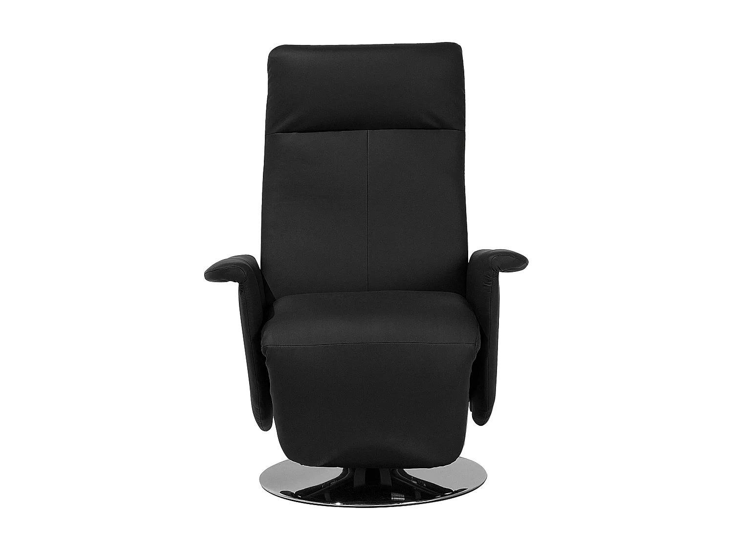 Eleganter Wohnzimmer Sessel Kunstleder schwarz elektrisch verstellbar Prime