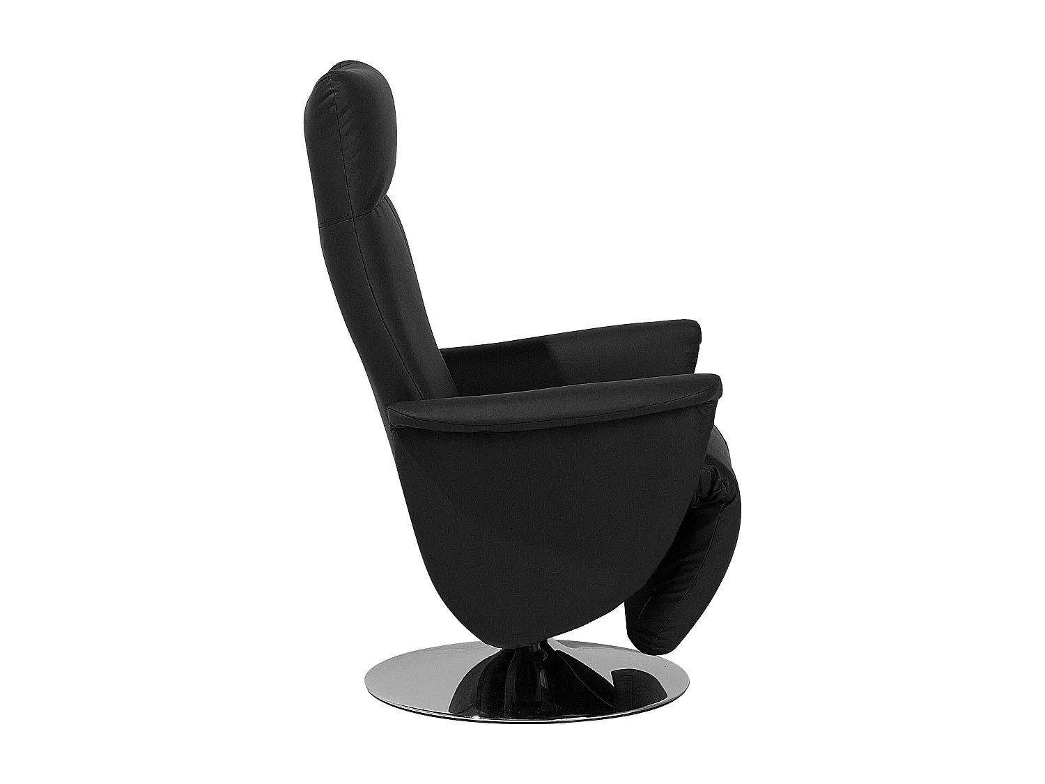 Eleganter Wohnzimmer Sessel Kunstleder schwarz elektrisch verstellbar Prime