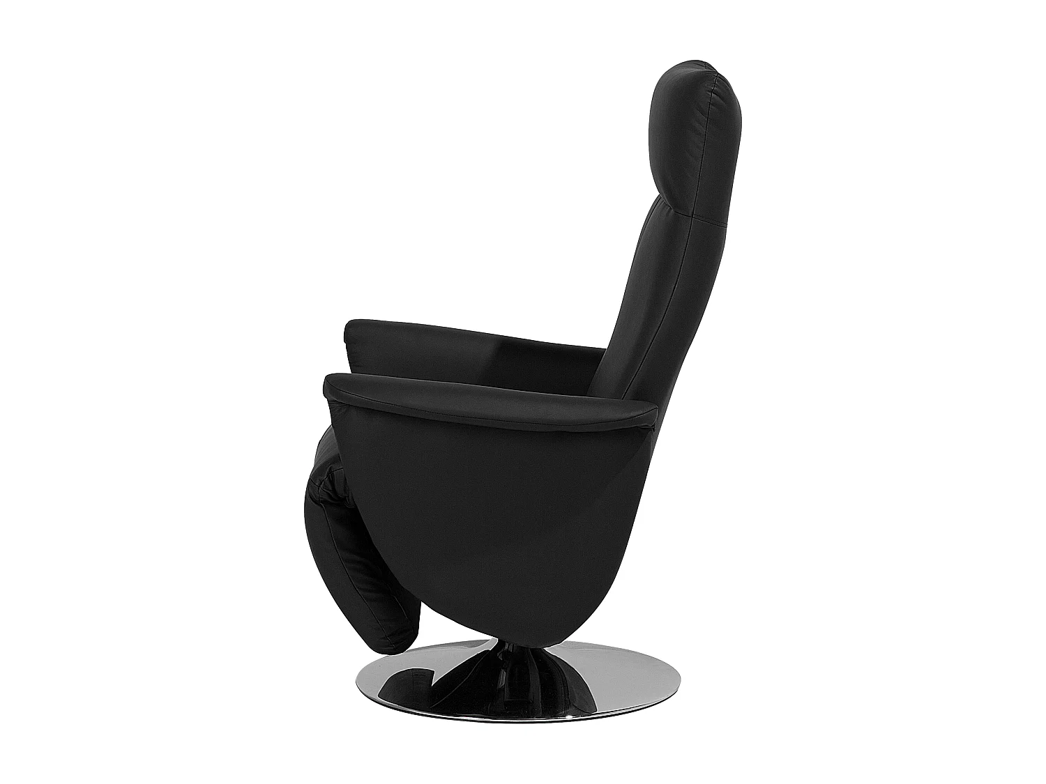 Eleganter Wohnzimmer Sessel Kunstleder schwarz elektrisch verstellbar Prime