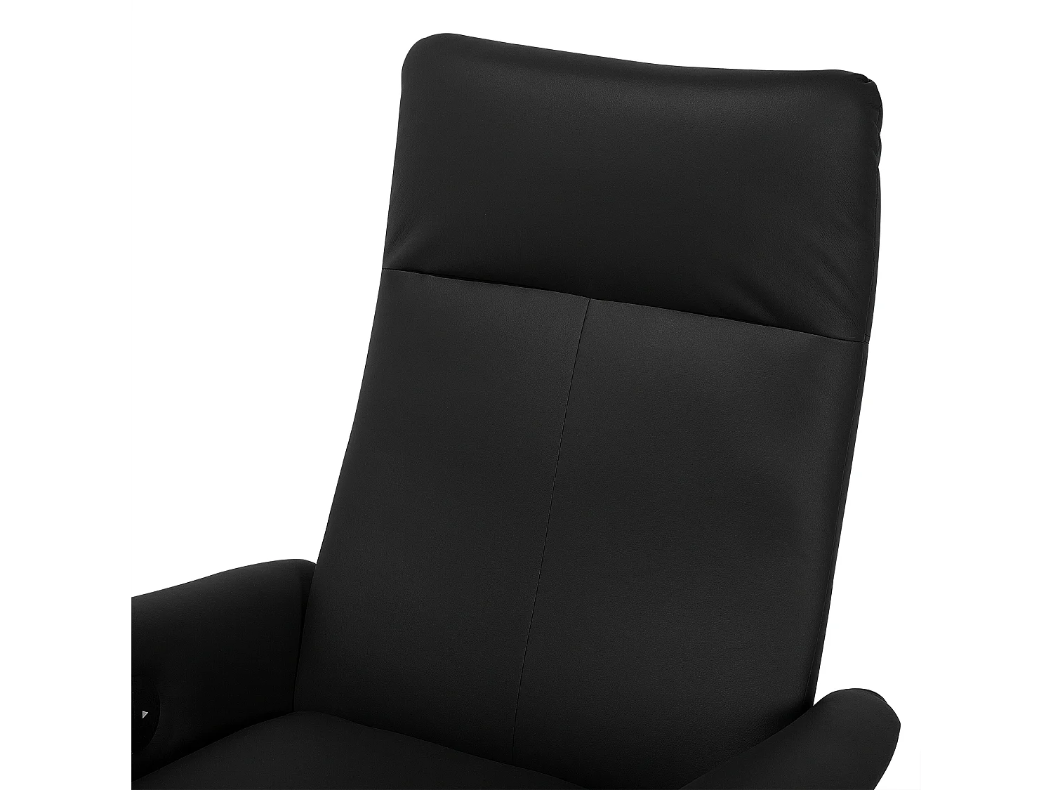 Eleganter Wohnzimmer Sessel Kunstleder schwarz elektrisch verstellbar Prime