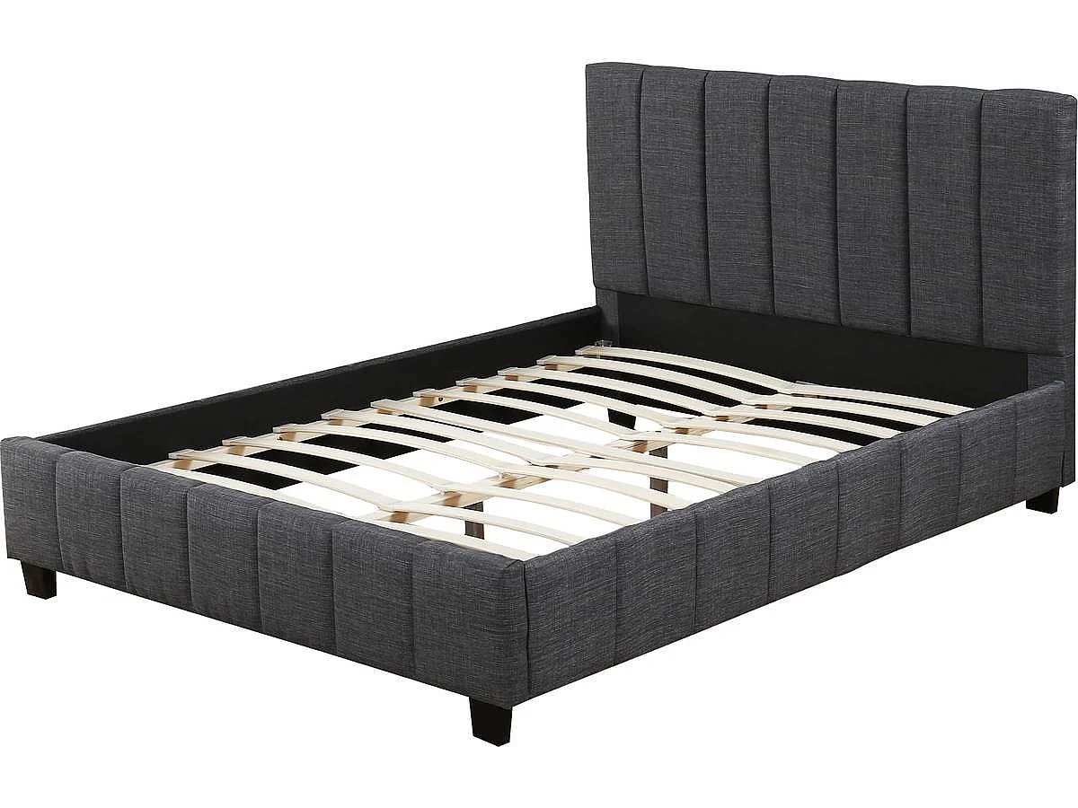 Lit "Luisa" - 140 x 190 cm - Gris