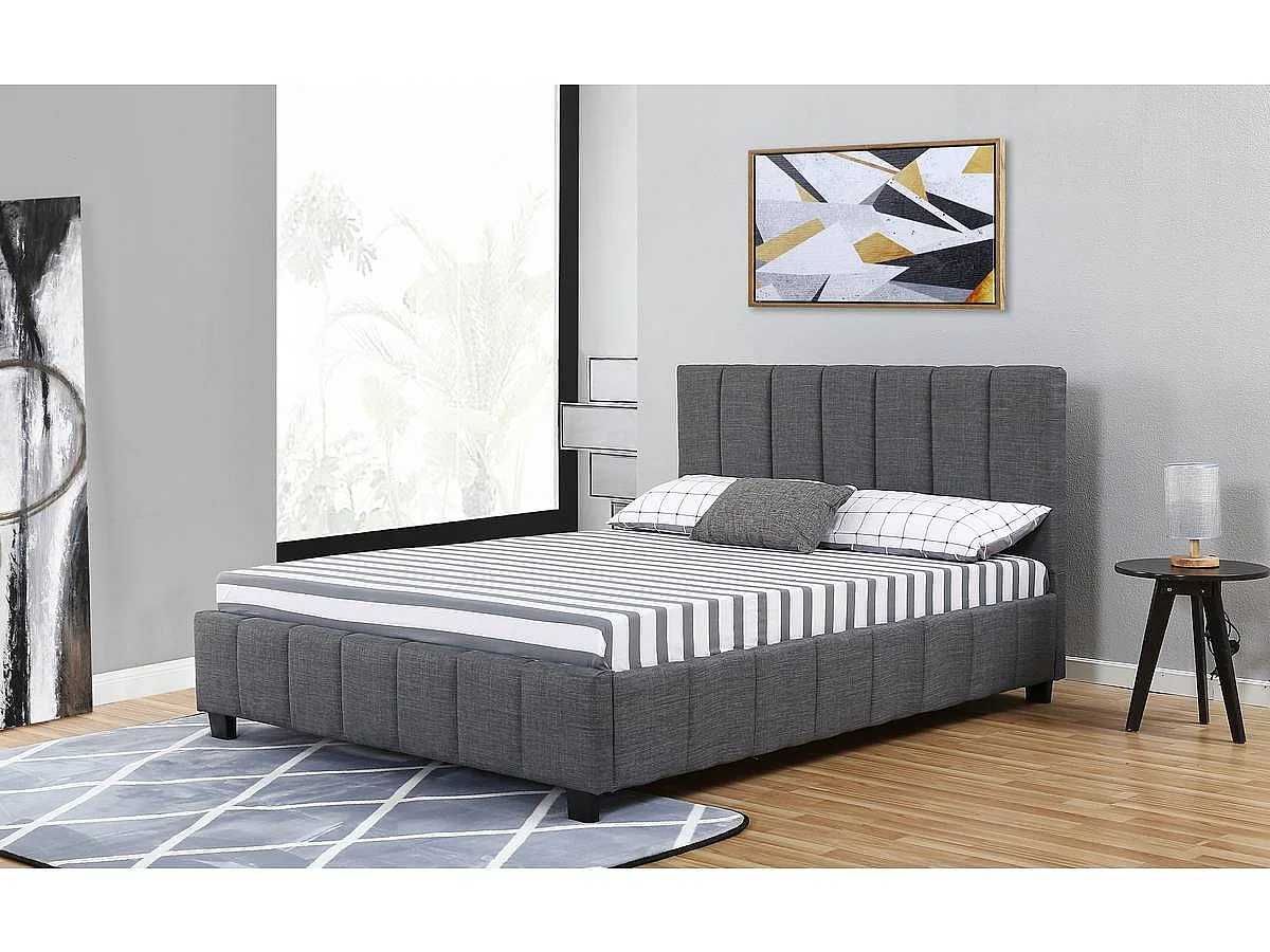 Lit "Luisa" - 160 x 200 cm - Gris foncé