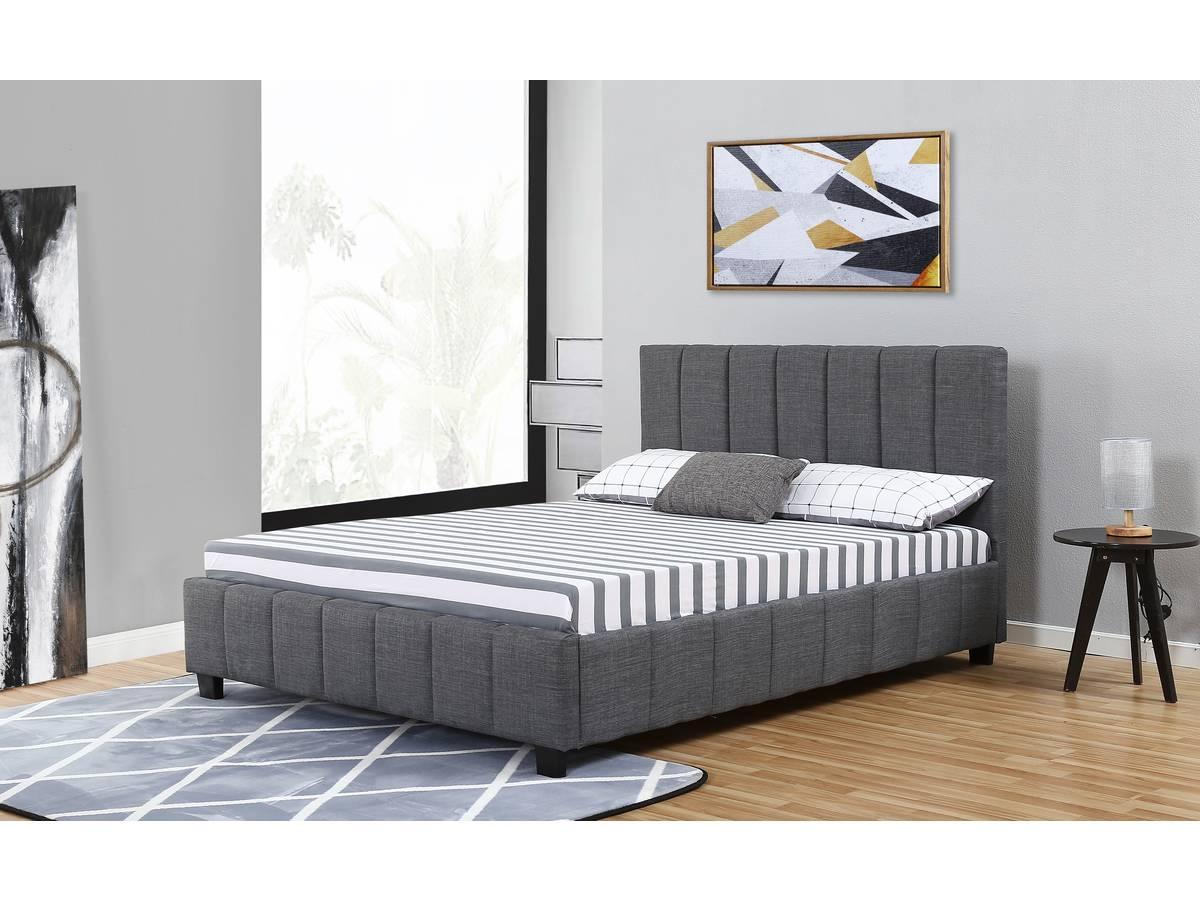 Lit "Luisa" 160 x 200 cm Gris foncé