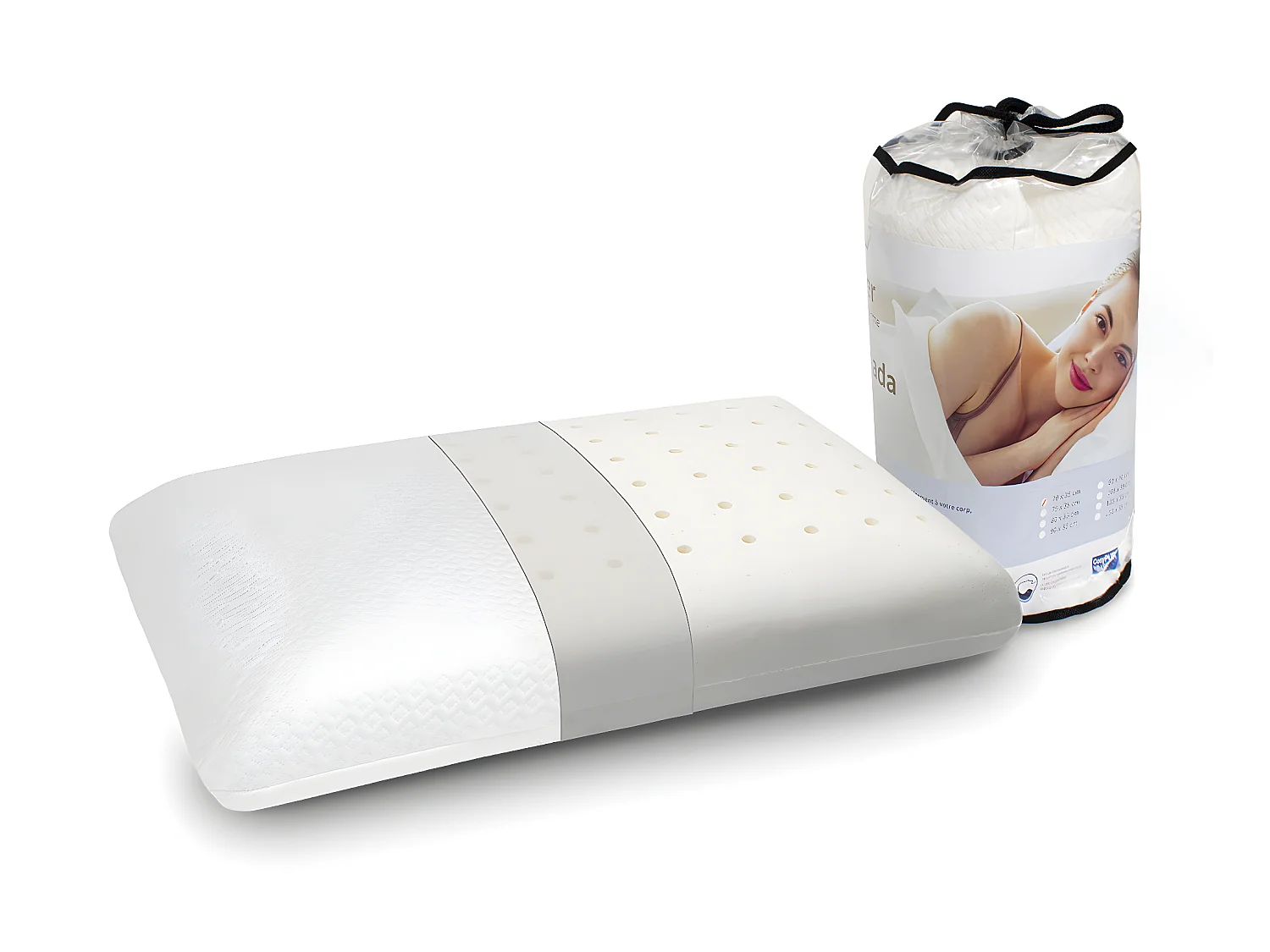 PACK Matelas mousse a memoire 90X160X20 CM PLATON + 1X Oreiller a memoire + 1X Protege matelas
