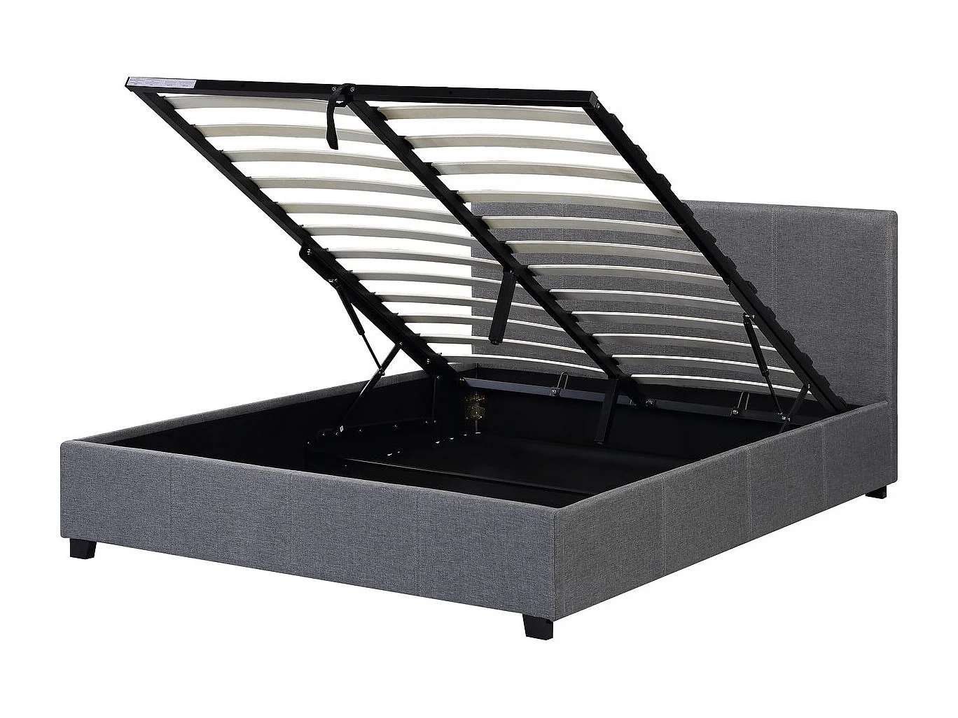 Cama en PVC "Carla" - 160 x 200 cm - Gris