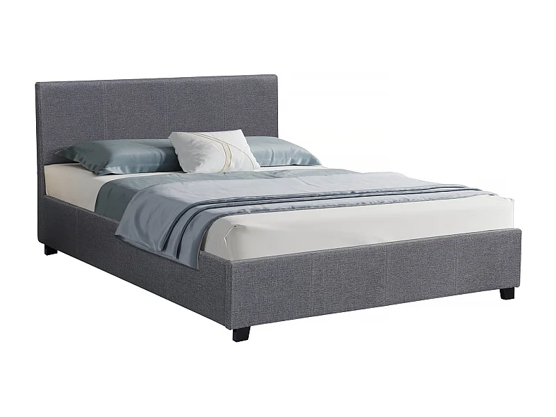 Letto matrimoniale con contenitore "Carla" - 140 x 190 - Grigio