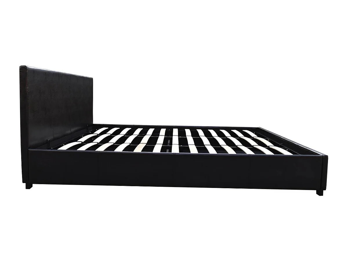Lit double avec coffre "Carla" - 180 x 200 - Noir