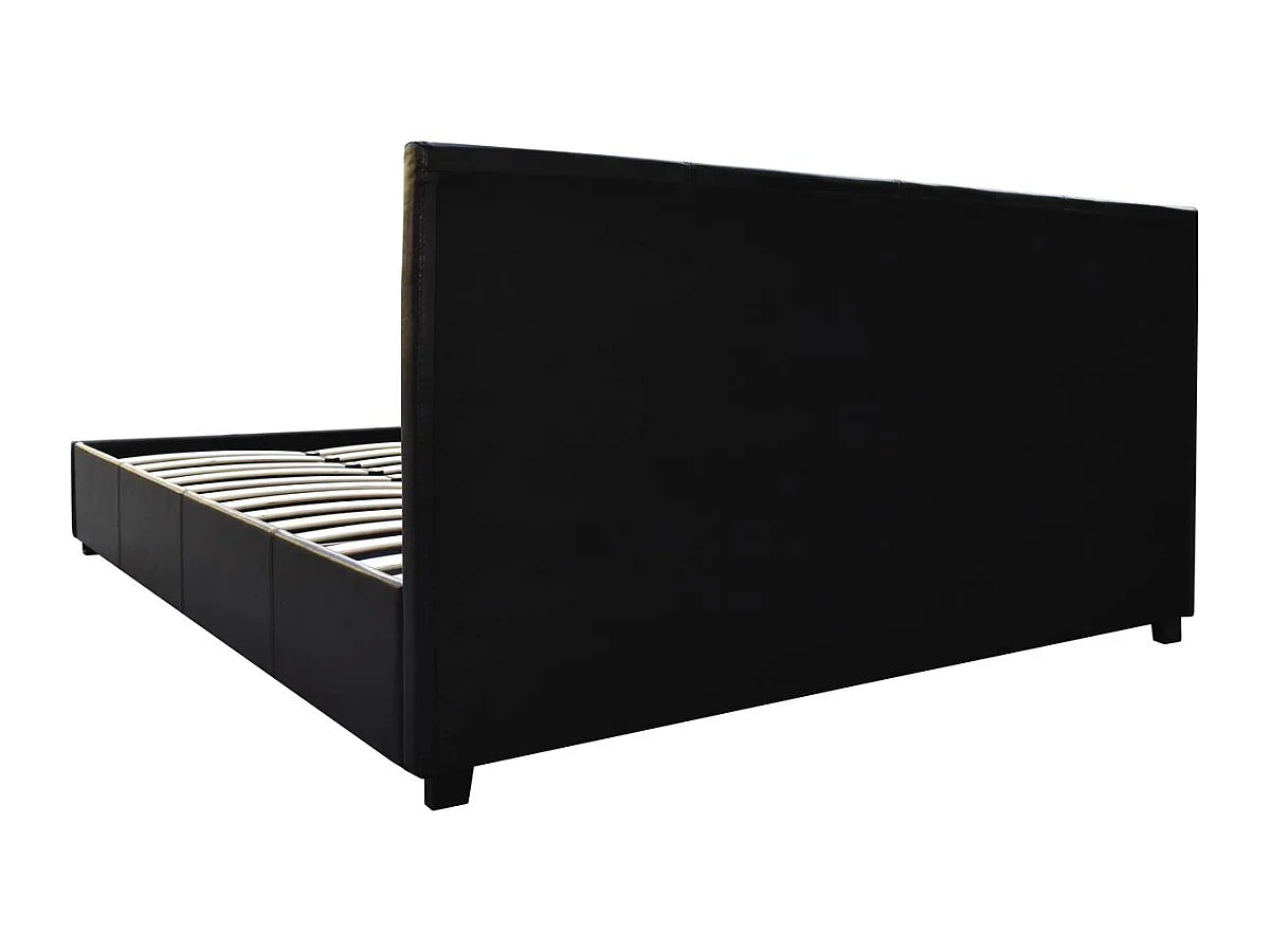 Lit double avec coffre "Carla" - 180 x 200 - Noir