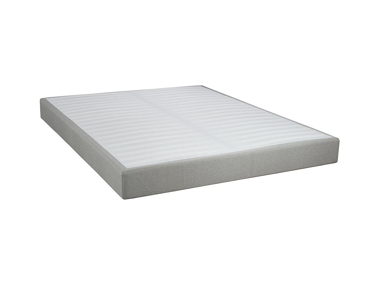 TAPIKIT - Sommier Tapissier Démontable 2x20 Lattes 160x200cm Lin + Pieds Blancs 15cm