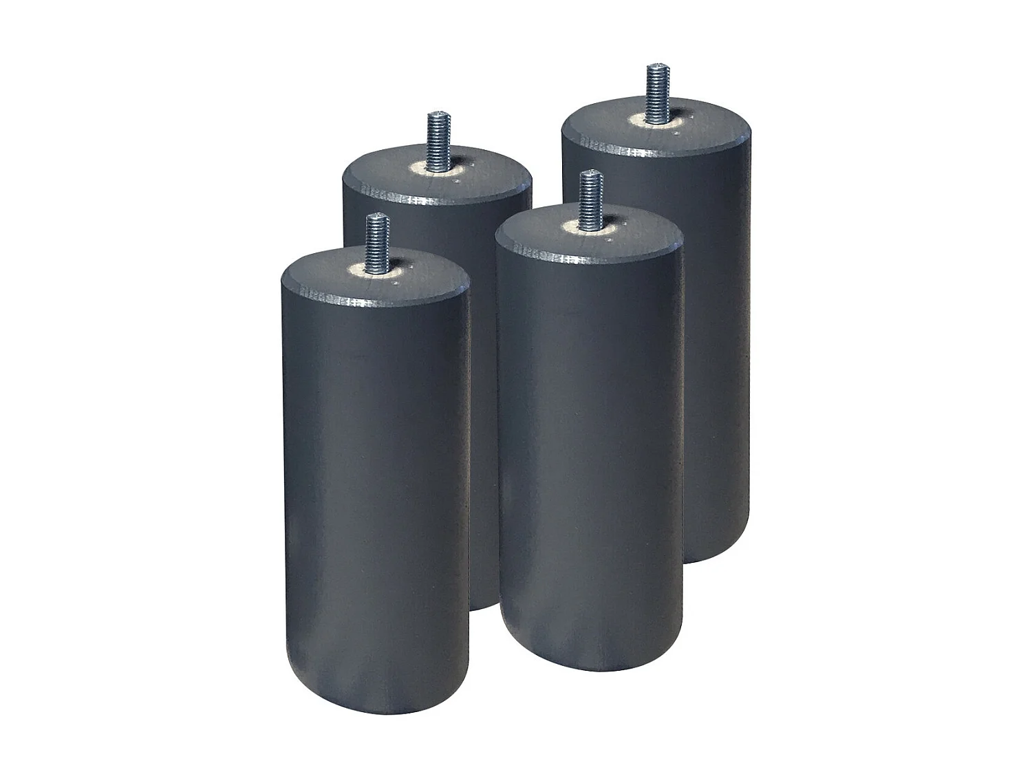 TAPIKIT - Sommier Tapissier Démontable 2x20 Lattes 160x200cm Anthracite + Pieds Anthracites 15cm