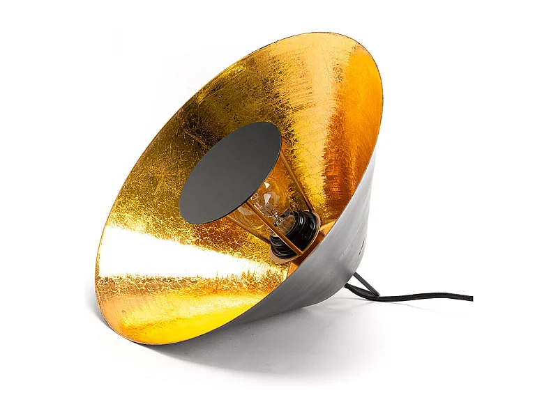 Lampe de table Samy noir et or modèle moyen