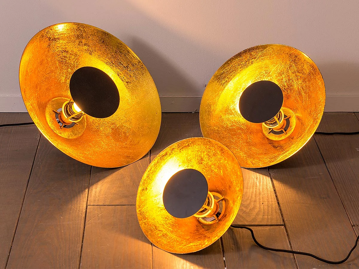 Lampe de table Samy noir et or modèle moyen