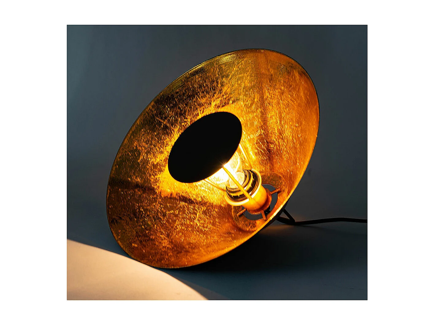 Lampe de table Samy noir et or modèle moyen