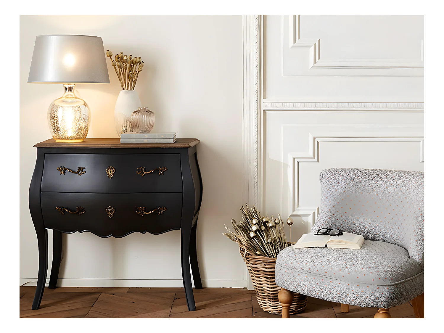 Commode 3 tiroirs Murano céleste