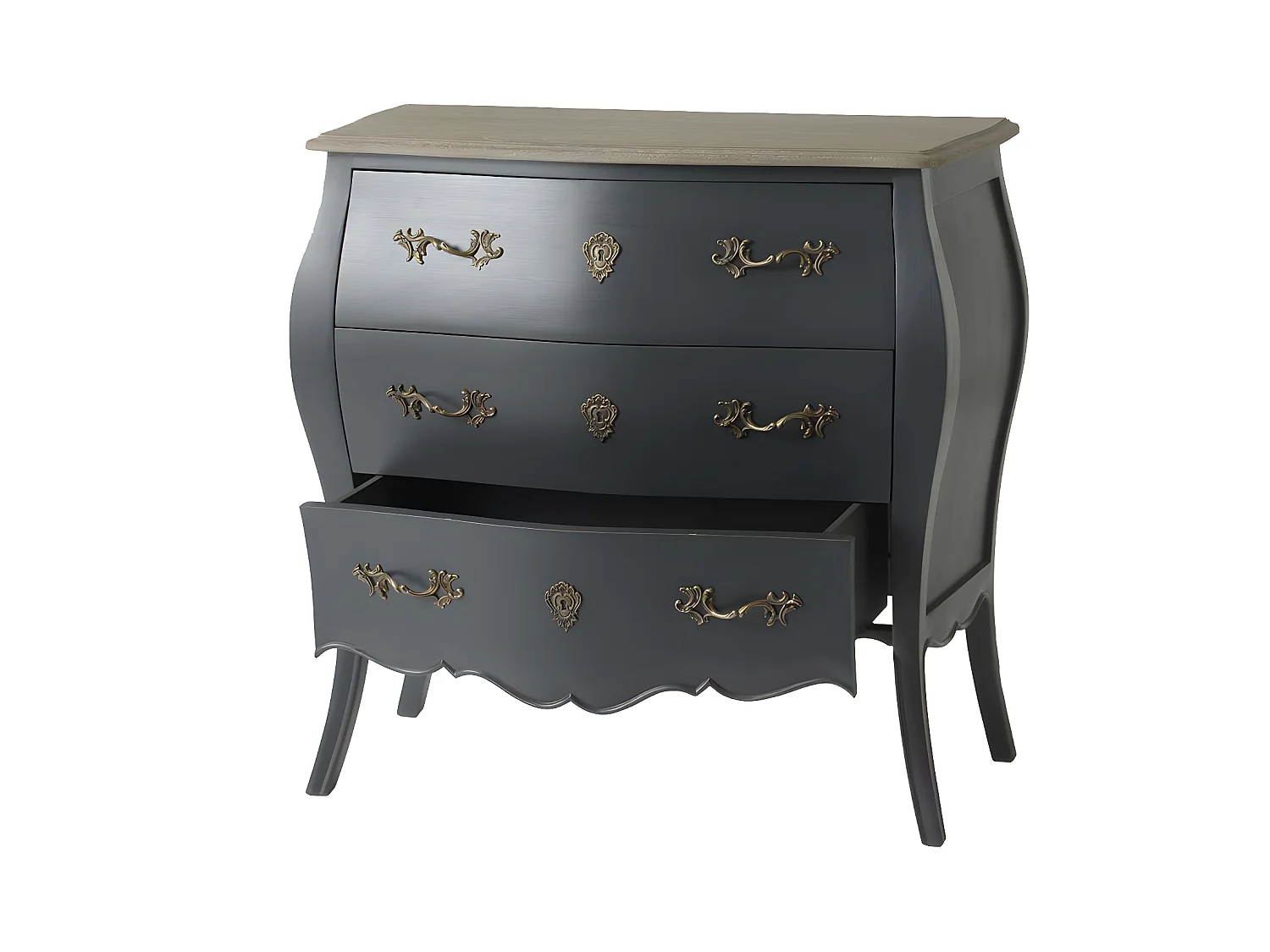 Commode 3 tiroirs Murano céleste