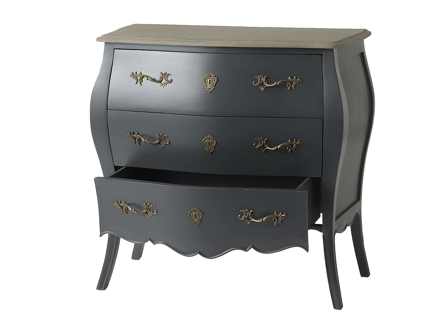 Commode 3 tiroirs Murano céleste