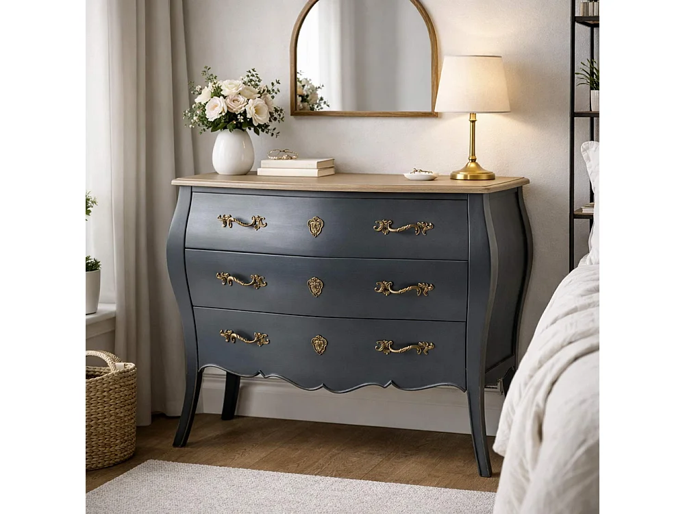 Commode 3 tiroirs Murano céleste