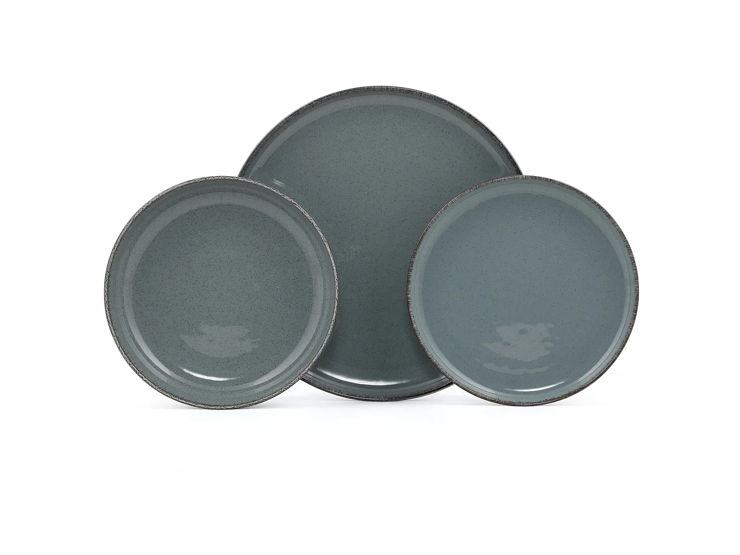 Service vaisselle en porcelaine 18 pièces - Bleu - SANCHA
