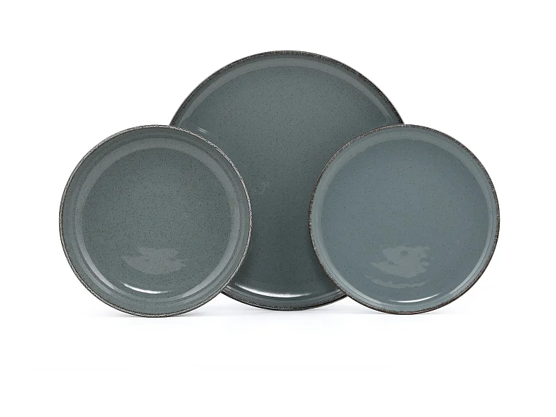 Servicio de vajilla de porcelana 18 piezas - Azul - SANCHA