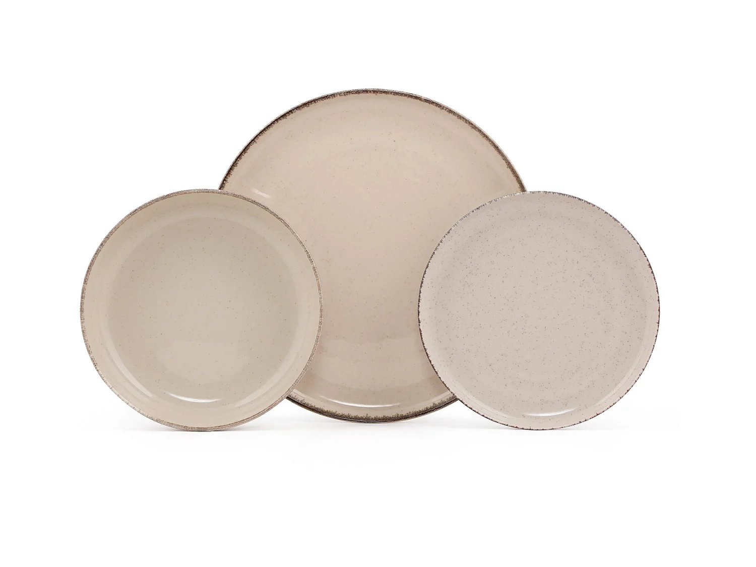 Service vaisselle en porcelaine 18 pièces - Crème - SANCHA