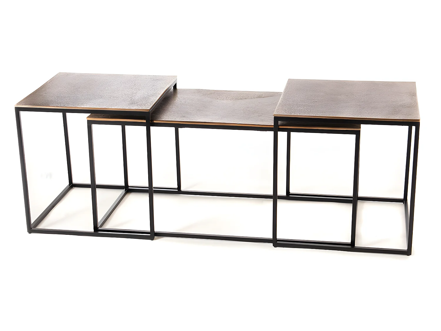 Set de 3 tables basses Prato or