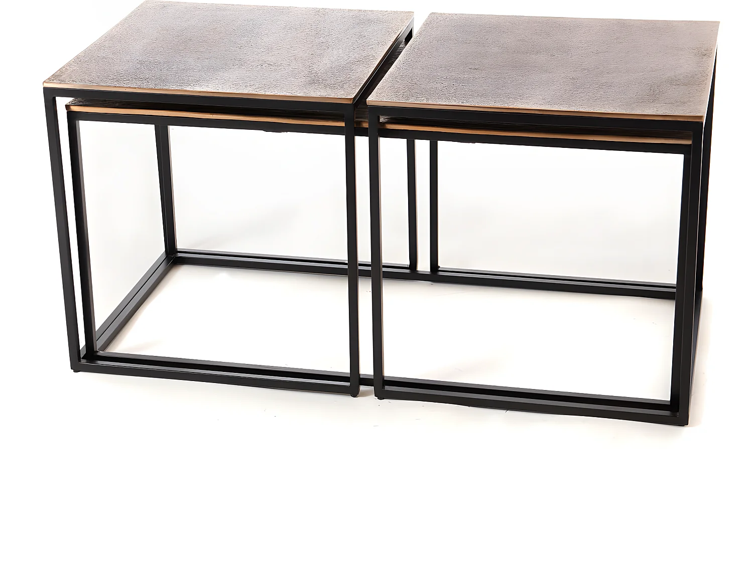 Set de 3 tables basses Prato or