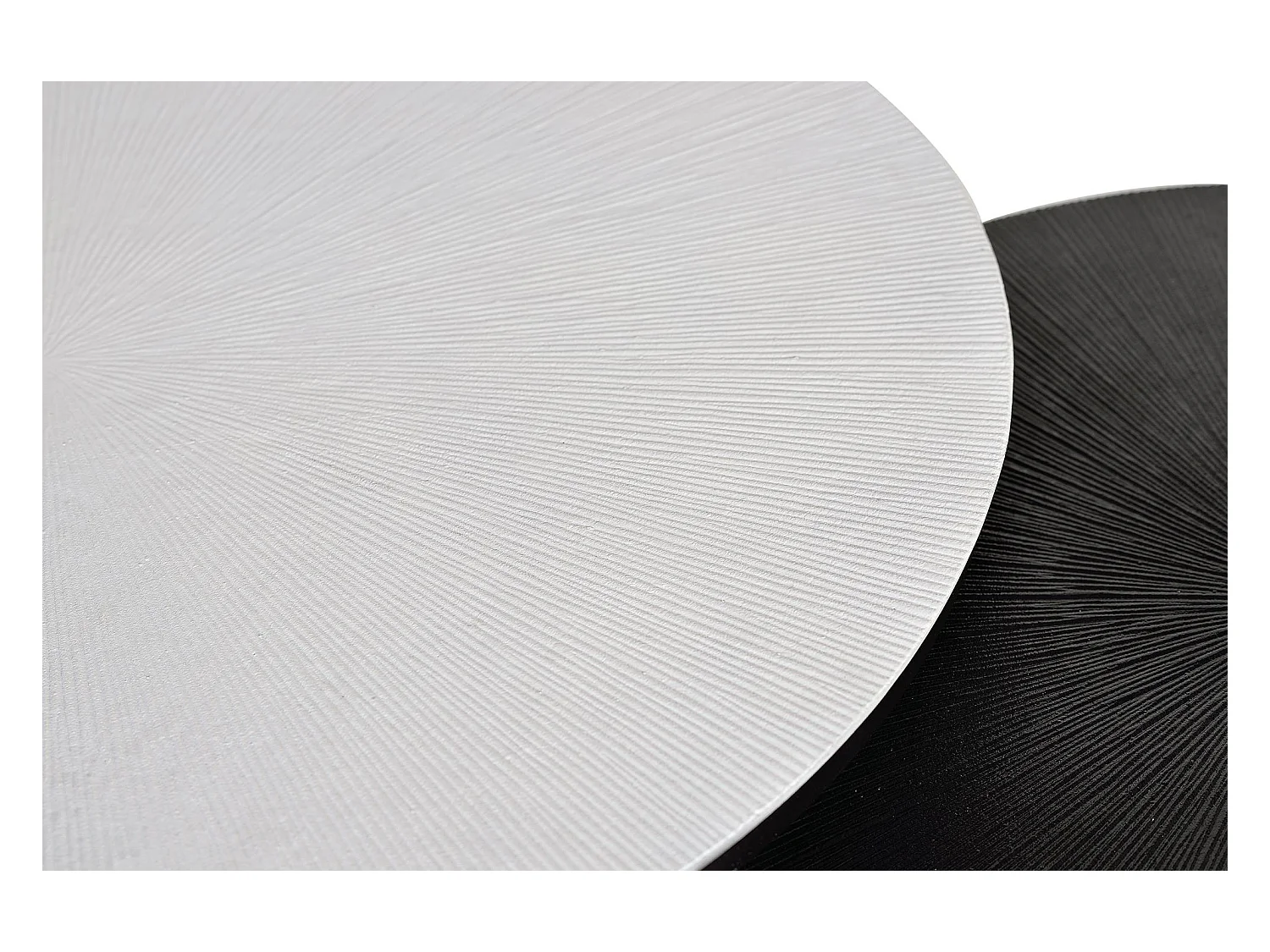 Set de 2 mesas de centro con estructura de metal y tapas