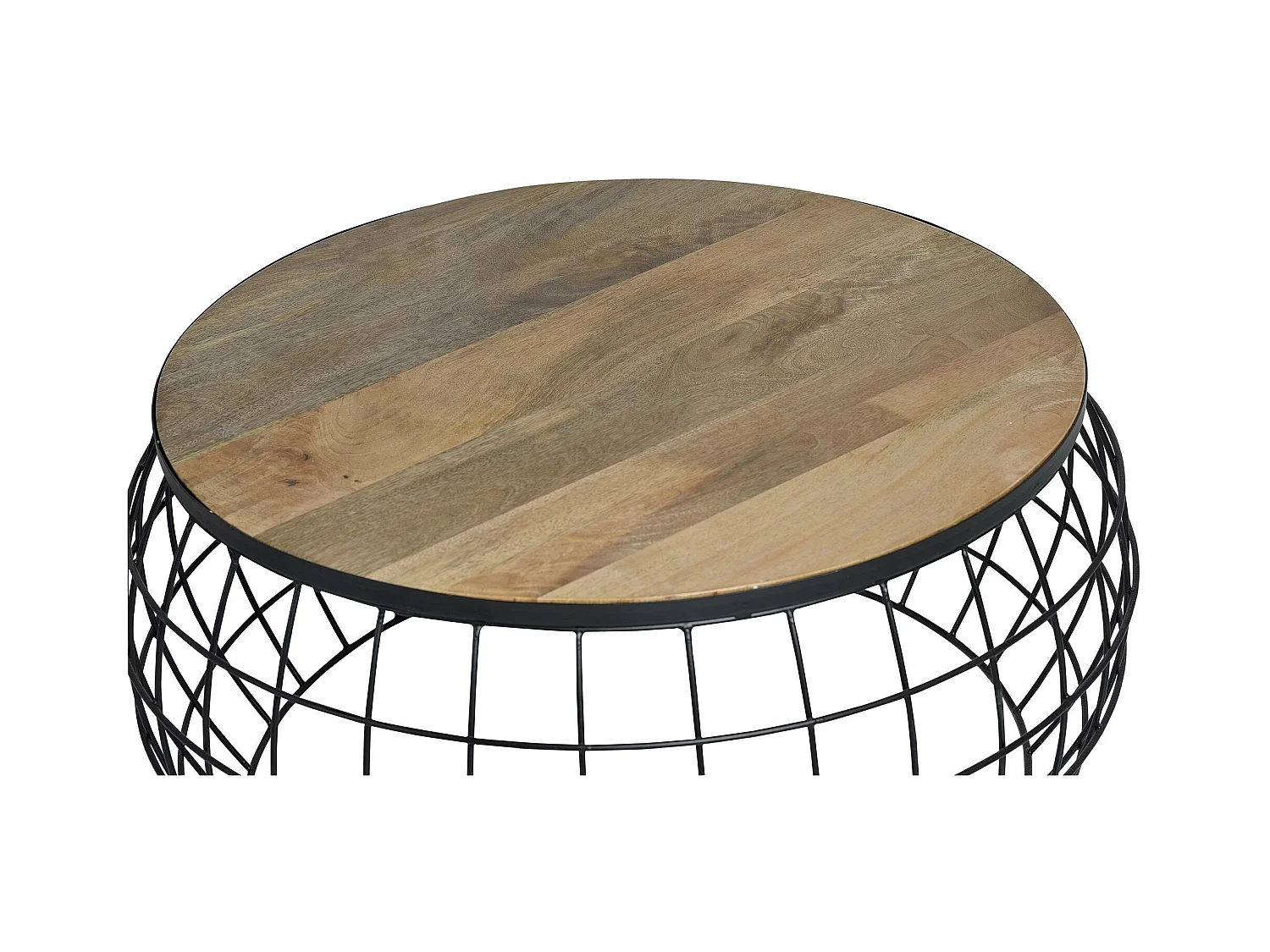 Set mit 2 Satztischen aus Mangoholz