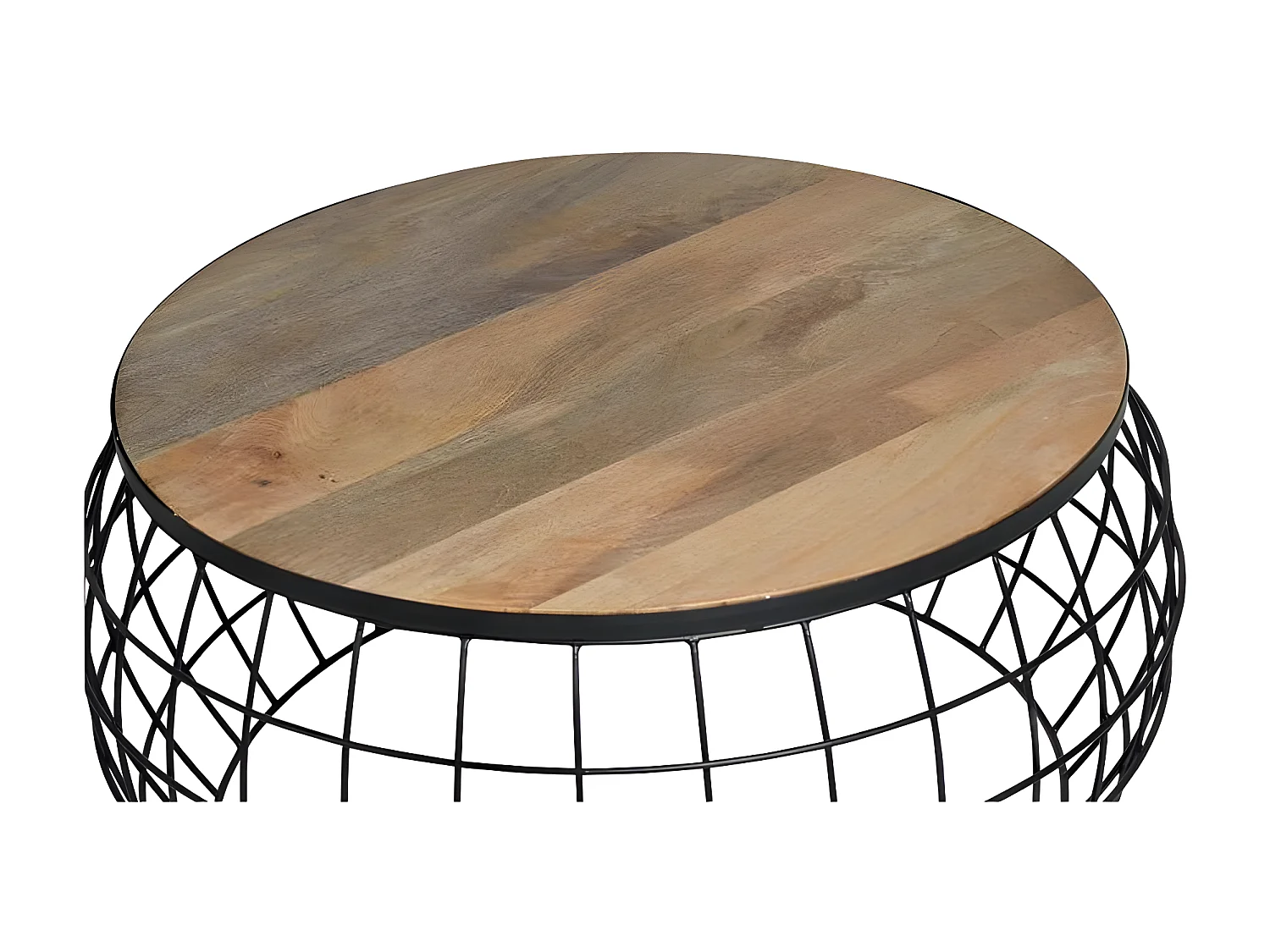 Set mit 2 Satztischen aus Mangoholz