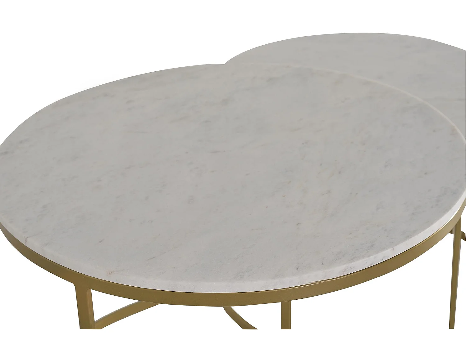 Tables basses en marbre 70 cm (grande), 55 cm (petite) Style moderne - 49x49x71