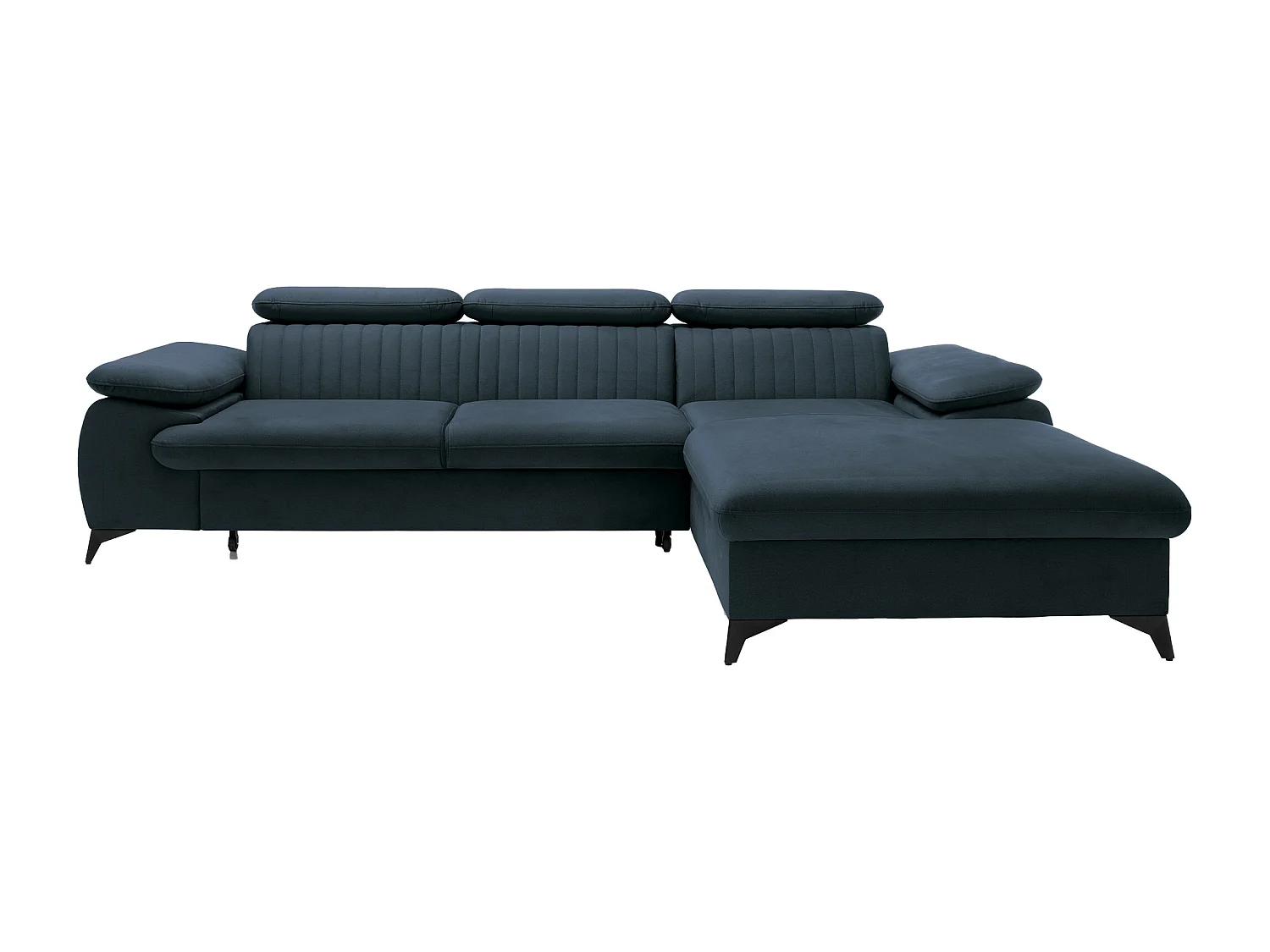 Divano letto in Velluto Azzurro - Angolo a destra - SAMARA di Pascal Morabito